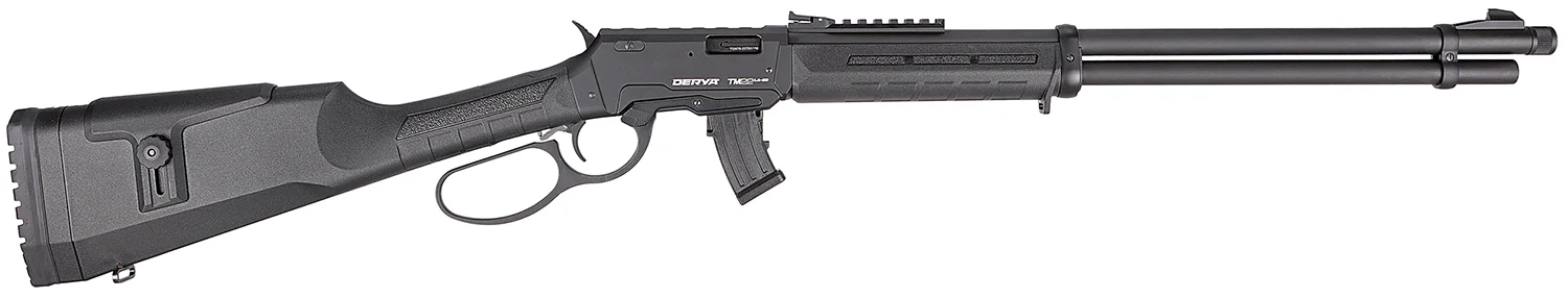 Derya Firearms TM22.LEVER.20 TM22 Lever 22 LR 10+1 20″ Black Threaded Barrel, Black Anodized Picatinny Rail Receiver, Black AG w/Extensions Polymer Buttstock