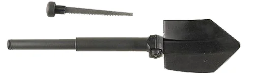 Glock ET17070 Entrenching Tool Three Position Adjustment For Multiple Users, Surface Treated Black Polymer/Saw Inside Handle, Includes Nylon Storage Pouch