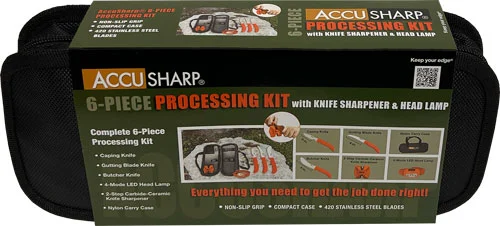 ACCUSHARP 6-PIECE PROCESSING - KIT W/SHARPENER & HEADLAMP - Image 2